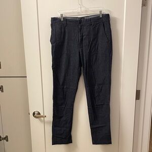 J. Crew Men's Dark Blue Flannel Dress Trousers